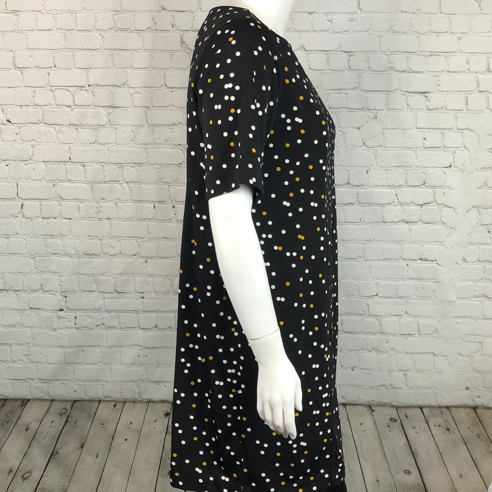 Alfani Black White & Gold Dot Midi Dress 14W & 18W - Picture 3 of 4